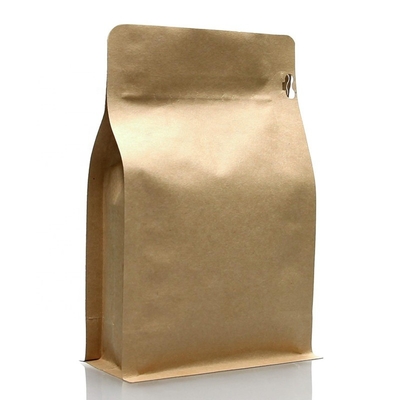 Brown Resealable Barrier Snack Candy Nuts Food Packaging Bag Recyclable Kraft Paper Stand Up Pouch With Zipper And Window