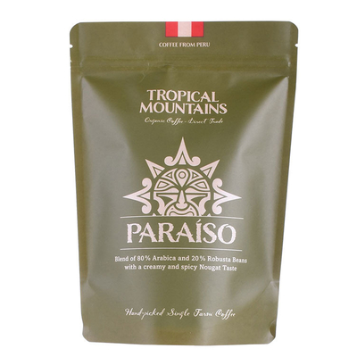 BIODEGRADABLE Resealable Zipper Customize Good Quality Coffee Pouches Stand Up Zipper Aluminum Foil Bag Compostable Printable Pouch Bags